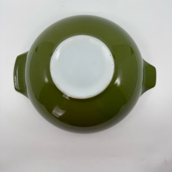 Vintage Pyrex 444 Cinderella Mixing Bowl Bakeware Kitchenware Verde Olive Green - Picture 8 of 10